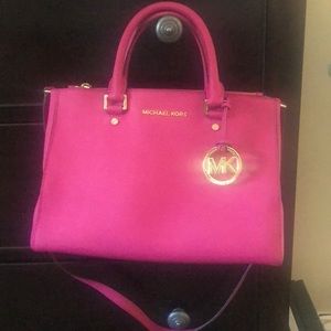 Michael Kors Raspberry Tote Bag